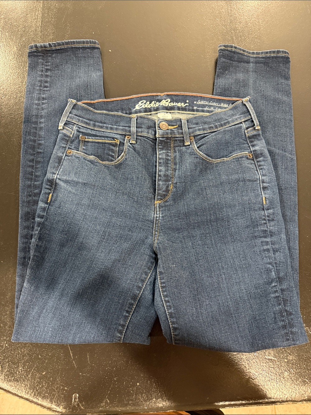 Eddie Bauer Women's Skinny Jeans — Medium Blue Stretch Denim